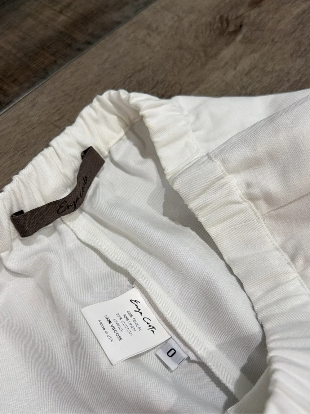 Enza Costa twill everywhere pant in off white - Picture 5 of 7